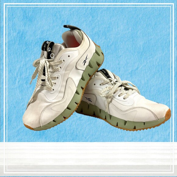 Reebok Zig Dynamica 4 Running Women's Sneakers White/Green Size 7.5 30106WWKV - Picture 6 of 12